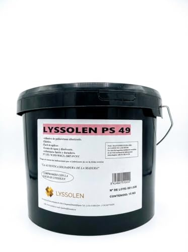 LYSSOLEN - Sellador Adhesivo de Poliuretano Monocomponente 15 kg - Pegamento Extrafuerte para Parquet y Madera - Alta Resistencia y Elasticidad - Adhesivo de Montaje para Suelos, Zócalos y Carpintería