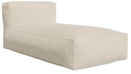 Vente-unique-Recamiere - Bouclé-Stoff - Beige - NOUMARA