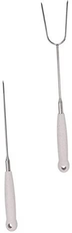 VICASKY Edelstahl Grillgabel Ausziehbar 2 Stück Teleskopische Barbecue Gabel für Camping und Grillen mit Langem Griff und Robustem Material