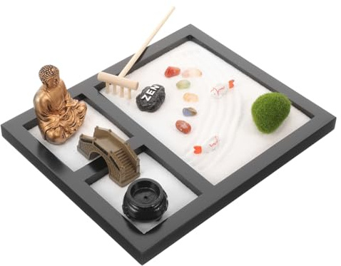 IMIKEYA Jardin Zen Outil De Bureau Bac à Sable De Jardin Décoration De Micro-Paysage Décoration De Bureau Ornement Intérieur