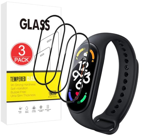 X-Dision compatible con Xiaomi Mi Band 7 Protector de Pantalla,3 Piezas[Cobertura total 3D] Película Protectora de TPU Flexible HD sin Burbujas[No es Cristal],Antiaceite y Antiarañazos