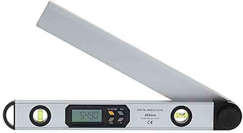Flessometro Digitale 400mm con Inclinometro LED 2 - Misurazioni Precise 360° Angoli con Blocco, Ideale per Squadra Angolare e Livellatura Magnetica