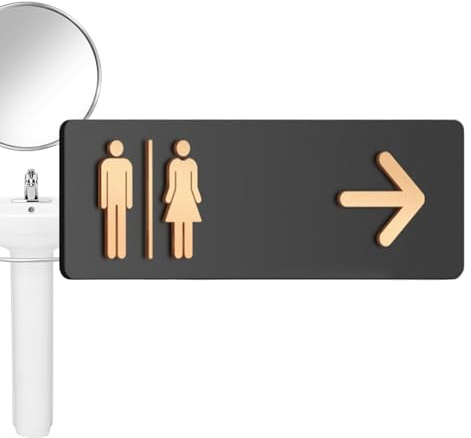 DzpKrka Toilettenschilder für Unternehmen, Hinweisschild aus Acryl für Sanitärräume – Hinweisschild für Toiletten, für Unternehmen Büro Zuhause Restaurant Waschsalon Einkaufszentrum