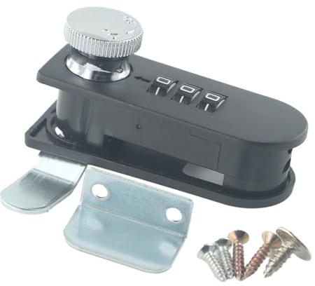 Gettimore Kombinationsschrankschloss für Schublade und Büroschrank - Keyless Cam Türschloss mit 3-Gruppen-Passwort (0-9), ABS-Material, moderner Stil, 1 Stück