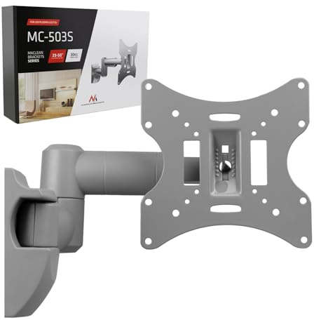 Maclean MC-503A S - Soporte de pared para pantalla TV LED LCD PLASMA para Panasonic, Philips, Loewe, Medion, Samsung, Sharp, Hisense, Hitachi, Pioneer, Haier, Xoceco, Sony, TCL, KONKA, RCA, Toschiba, Orion, Fujitsu, Asus, 23