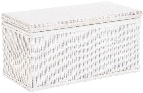 Korb-Outlet Truhe/Wäschetruhe aus Rattan (Weiß, Klein)