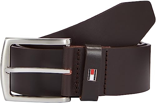 Tommy Hilfiger Ceinture Homme New Denton Belt 4.0 Ceinture Cuir, Marron (Testa Di Moro), 100