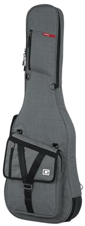 Gator CASES – Borsa Transit Chitarra Elettrica, Imbottitura 20 mm, Struttura interna rigida, Tasca accessori capiente, Maniglia e spallacci ergonomici, Colore Grigio (GT-ELECTRIC-GRY)