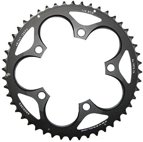 SRAM Force/Rival/Apex 48T 10-Speed 110mm Black Chainring for BB30 Crank, Short Over-shift Pin, Use with 34T
