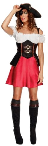 Smiffys Fever Pirate Wench Costume, Black Halloween und Karneval