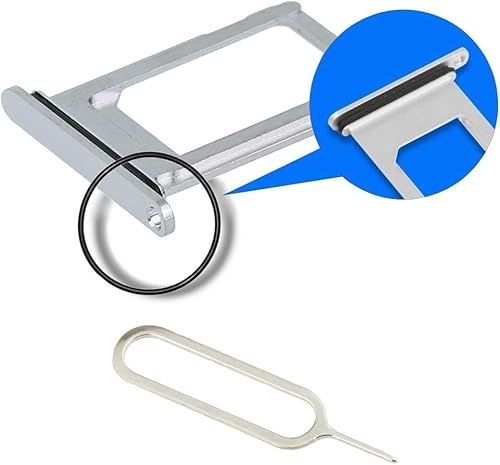 MMOBIEL SIM Kartenhalter Kompatibel mit iPhone XR - 6.1 inch - 2018 - SIM Card Tray Schlitten - Inkl. Gummidichtung und SIM Pin - Weiß