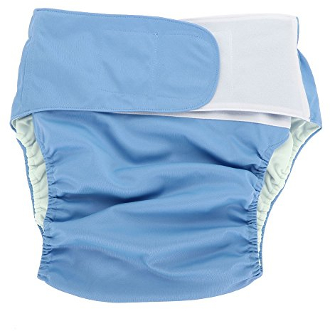 DEWIN Pañales para Adultos, Pañal de Tela para Adultos Pañal Grande Ajustable, Lavable y Reutilizable para Ancianos (color : Azul)