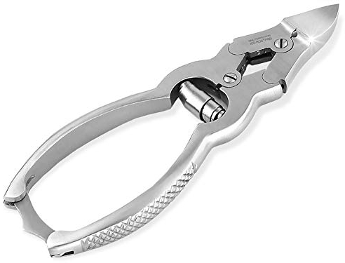 Fußpflege Nagelzange Edelstahl mit 2-Facher Übersetzung für starke Nägel Pediküre mit scharfem glattem Schnitt