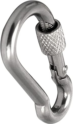 FASTON® Karabinerhaken mit Sicherungsschraube Edelstahl A4 V4A Karabiner mit Sicherung Karabiner mit Schraubverschluss Verschlusskarabiner Schraubkarabiner