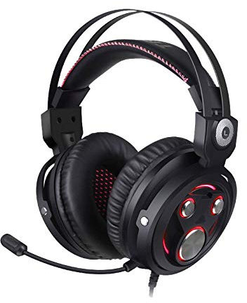 QBG 7.1 surround sound Gaming Headset 3.5mm jack, Suitable for PS4, PC, Xbox one, Switch, Laptop, Stereo Surround Sound Noise Cancelling Over Ear Headphones 7.1channelvibrationred