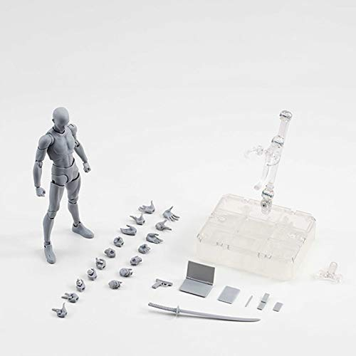 ZCXBHD Menschliche Schaufensterpuppe Mann/Frau Actionfigurenset Mit Zubehör-Kit Perfekt Zum Zeichnen Skizzieren Malen Künstler Cartoonfiguren Action,E