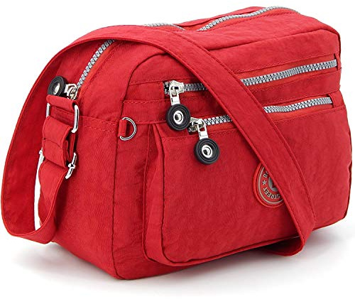 ekavale - Kleine Schultertasche aus Wasserabweisendes Nylon – Handtasche für Damen & Mädchen - Crossbody Bag - Leichte Umhängetasche