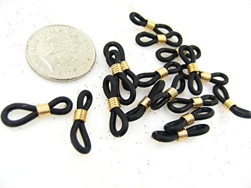 20pcs of Eye Glasses Spectacle Chain Strap Holders Rubber Loop Ends Approx 22mm