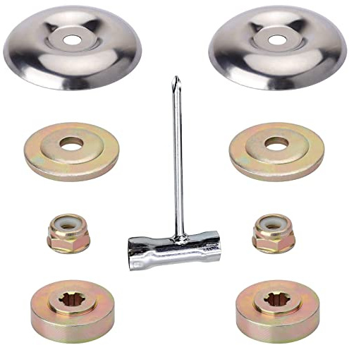 9-teiliges Ersatzmutter-Befestigungsset, Muttern für Mähkopf, Rasenplatte aus Metall mit Kit, Unkrautschneidekopf, Ersatzklingenadapter für Rasenmäher