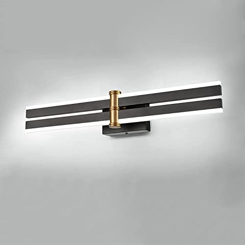 Jadssox IP65 LED-Waschtischleuchte, schwarze, lineare Badezimmerlampe, wasserdichte Schminktisch-Badezimmer-Wandleuchte, Make-up-Beleuchtung, Schminktisch, Gästetoilette, Schminktisch, Bild- und Displ