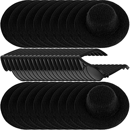ibasenice 40 Stück schwarze Mini-Hüte mit Sonnenbrille, Miniatur-Puppenhüte, Mini-Hüte, Brillen für DIY Kunst Handwerk Haarschmuck Dekoration