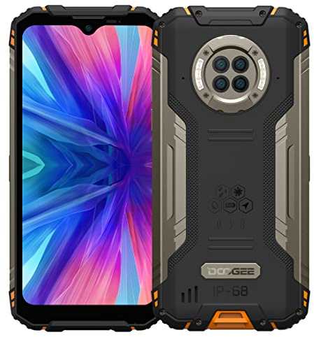 DOOGEE Rugged Smartphone IR Vision Notturna S96 GT, Helio G95 8GB+256GB, Fotocamera Quattro 48MP (Fotocamera Frontale 32MP), 6,22’’ IP68 Cellulare, Batteria 6350mAh (Ricarica Wireless) NFC Arancione