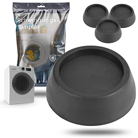TK Gruppe Timo Klingler 4X amortisseurs de Vibrations Ronds pour Machine à Laver et sèche-Linge, Pieds en Caoutchouc universels