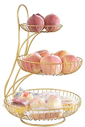 OUSIKA Ciotola for cesto di frutta Ciotola for cesto di frutta Ciotole a 3 livelli, Organizzatore for tavolo da pranzo for bancone da cucina Decorativo for tavolo Piatti