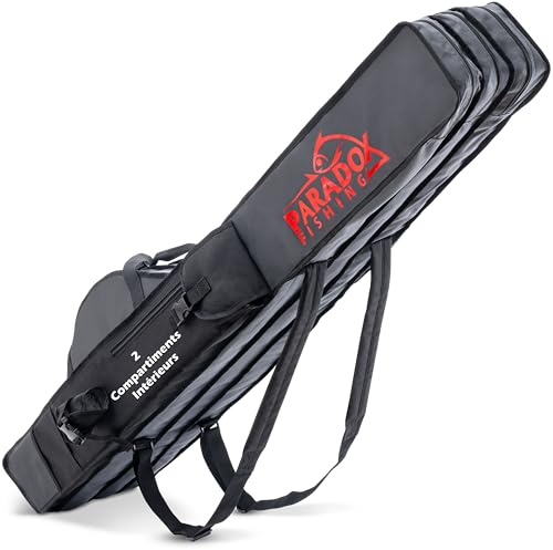 Paradox Fishing Rutentasche 2/3/4 Fächer I 120cm/130cm/150cm/160cm/190cm I Angeltasche Rutentasche Rutenfutteral Angeltasche - Angelrutentasche