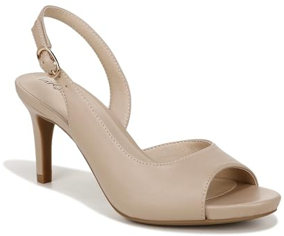 LifeStride Womens Teller 2 Dress Slingback Peep Toe Pumps Tender Taupe 8 M