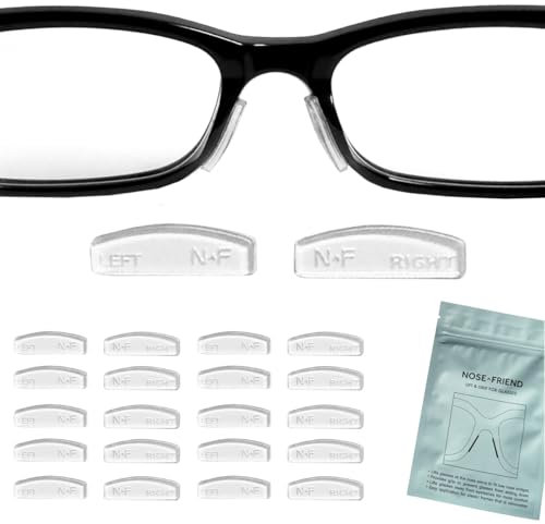 NOSE FRIEND® Dimension Lift & Grift Nasenpolster Griffe 10 Paar Klare Brille Sonnenbrille Nasenbrücke (10)