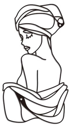 WADORN Metal Lady Back Line Modernes Abstraktes Wanddekor, Schwarze Minimalistische Abstrakte Moderne Liniendesign-Wandskulpturen Dekor Weibliche Linie Wohndekor Wandskulpturen
