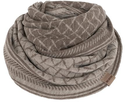 KNIT FACTORY - Dusk Loop Schal - Feingestrickter Schlauchschal - Herbst & Winter Essentials - Zeitloses Mode-Accessoire - Für Damen und Herren - Strickschal mit Wolle - Marron/Iced Clay