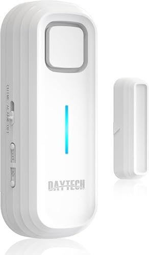 Daytech Sensor Alarma para Puertas y Ventanas- Magnético Inalámbrico Campana de Apertura para Niños,Casa, Hogar, Refrigerador, Comercio, Coche, Antirrobo Detectores Sirenas (1 PCS)