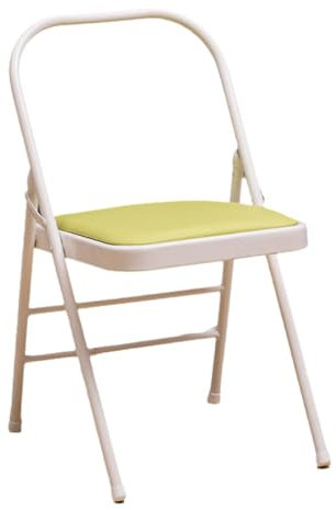 Yoga-Stuhl, Yoga-Stuhl,tragbarer Yoga-Stuhl,zusammenklappbarer Yoga-Stuhl aus Metall, rückenfreier Yoga-Stuhl aus PU-Leder,Yellow