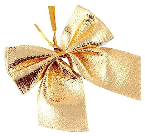 HOLIDYOYO 12 Stücke Weihnachten Baum Dekorationen Bowknot Ornamente Süße Bänder Farbe Weihnachten Baum Hängen Dekorationen