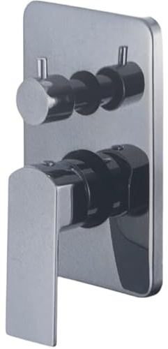 IMPALLI Miscelatore Doccia Con Deviatore Meccanico A Incasso Due Vie Facile Installazione Miscelatore Per Doccia Da Muro Piastra Quadrata Finitura Cromo