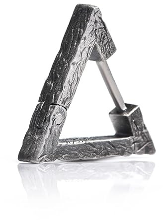 REYTEL Handgefertigt Ohrringe Silber 925 – Kleine Creolen Wikinger Ohrring für Herren Damen – Ausgefallene Schmuck Geschenk für Frauen Männer