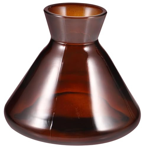 Sosoport Flacon Diffuseur en Verre Transparent 220ml Grosse Ouverture Trompette pour Huiles Essentielles Diffusion Homogène Maison Décoration