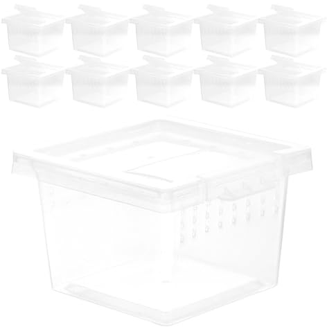 Gatuida 30stücke Spinnenkäfig aus Kunststoff mit Plattform Transparente Insekten-Spinnen-terrarien für Eidechsenzuchtbox Kleintiergehege für Reptilien Futterbox für Spinnen