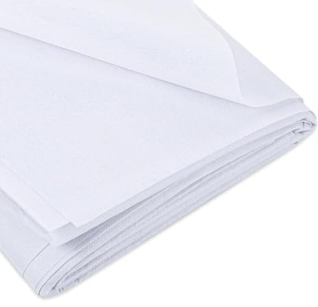 Foonary Bügelvlies 500 x 100 cm, Aufbügelbarer Einlagestoff 50g/m2,Weiß Vlieseline Zum Aufbügeln, Volumenvlies zum Aufbügeln,Einseitig für Nähhandwerk Bügelfalten Stickereien Heimwerken