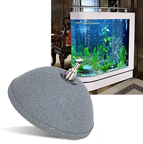 Haofy Pierre à Air d'aquarium, Diffuseur de Bulles Frittées, Pierre à Air Ronde pour Aquariums et Culture Hydroponique, Tailles de 6 Cm à 20 Cm (12 cm)