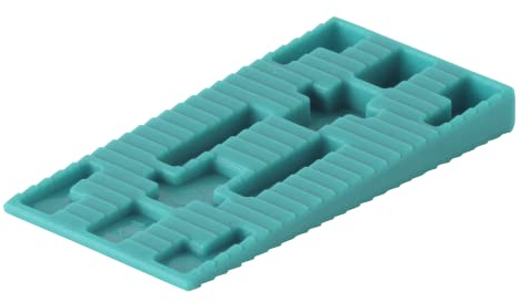 wolfcraft 40 cunei distanziatori in plastica I 6930000 I 40 cunei in plastica, ideali per creare giunti di dilatazione