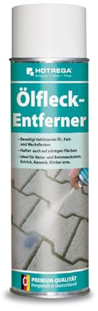 HOTREGA Ölfleck-Entferner 500 ml Spraydose | Bindet Fett- & Wachsflecken | Selbsttätige Krustenbildung | Säurefrei auf Marmor, Klinker, Keramik, Estrich, Terracotta