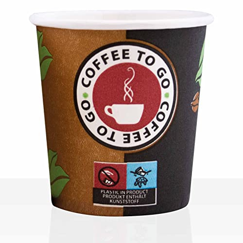 Unbekannt Coffee to go Espresso Becher aus Hartpapier 0,1l, 3000Stk, Pappbecher, Kaffeebecher to go