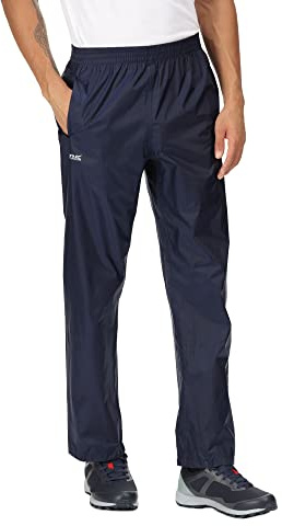 Regatta Waterproof - Pantalones para Hombre, Azul, L (RMW149)