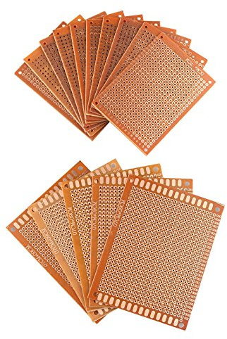 HALJIA 15 stycken prototyp universal PCB kretskort brödbräda bakelit enkelsidig koppar med 5 cm x 7 cm och 7 cm x 9 cm storlekar för gör-det-själv-lödning