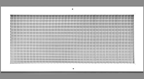 HVAC Premium 18'' x 34'' or 34'' x 18'' Cube Core Eggcrate Return Air Grille - Aluminum Rust Proof - HVAC Vent Duct Cover - White [Outer Dimensions: 19.75 x 35.75]