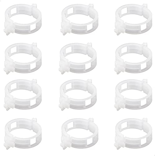 Pflanzenklammern Pflanzen Clips Pflanzenclips Gartenpflanze - 100 Stück Weiß Kunststoff Wiederverwendbar für kleine & große Triebe Rankhilfen Gemüse Tomate Pflanze Unterstützung.