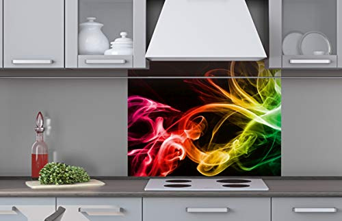 Dimex Küchenrückwand Verbundplatte SCHWARZER Rauch 80 x 60 cm | Spritzschutz Küche für Herd & Spüle | Premium Qualität Acrylglas, Stärke 5 mm - Made in EU